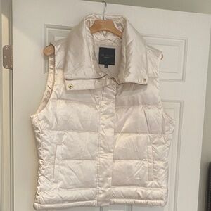 Talbots Ivory Quilted Vest